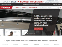 Tablet Screenshot of johnsonfitness.com